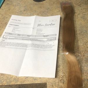Golden blonde hair extensions